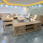 مبل تک و میز عسلی نورا با طراحی خاص و ابعاد دقیق