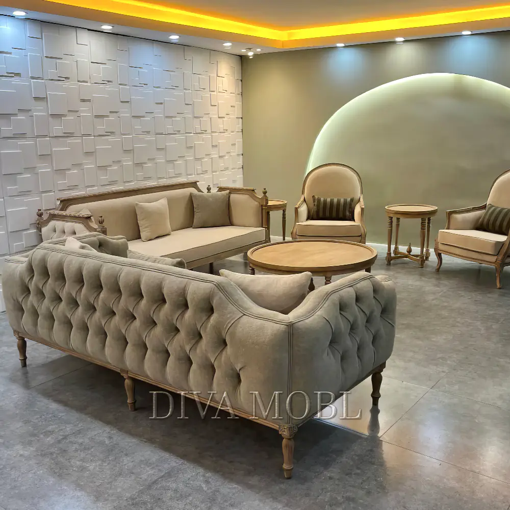 مبل کلاسیک 8 نفره مدل کاجی DM-09